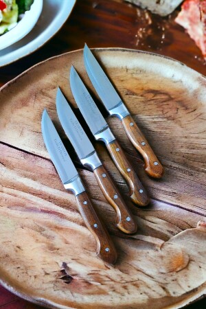 Sürmene Küchen-Gemüse-Fleisch-Brotmesser-Set, 4-teiliges Mitgift-Set, Holzgriff aus Walnussholz, 22 cm - 6