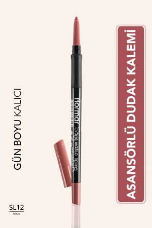 Suya Dayanıklı Asansörlü Dudak Kalemi (Nude) - Stylematic Lipliner - SL12 - 8690604497089 0717030 - 2