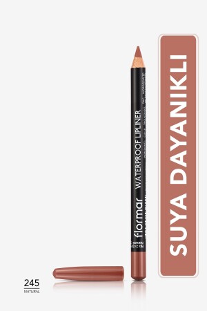 Suya Dayanıklı Dudak Kalemi (DOĞAL KOYU KAHVE) - Waterproof Lipliner - -245 Natural - 8690604567607 - 2