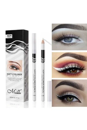 Suya Dayanıklı Mat Göz Kalemi (BEYAZ) - Waterproof Eyeliner - 113 Pure White 2li - 2