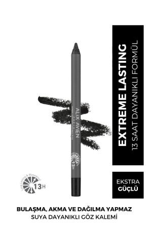 Suya Dayanıklı Siyah Göz Kalemi - 13 Saat Kalıcı Etki - Extreme Lasting Effect Eye Pencil Black - 1