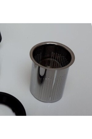 Süzgeçli Cam Demlik 700 Ml Tea Pot Çaydanlık Siyah Şener-700ml - 4