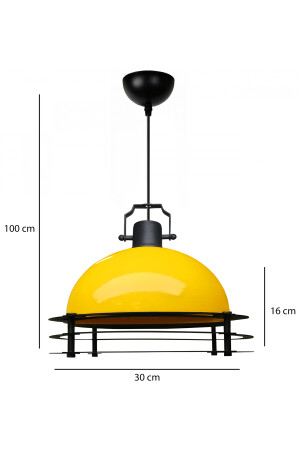 Sven gelbe Metallkäfig-Pendelleuchte, Café, Restaurant, Küche, Eingang, Ayd-3585, AYD-3585 - 5