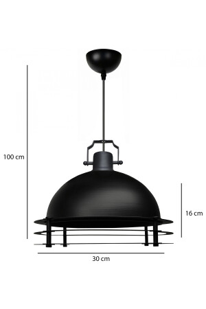 Sven Hängelampe mit Metallkäfig, Schwarz, für Café, Restaurant, Eingang, Küche, Ayd-3578, AYD-3577 - 7