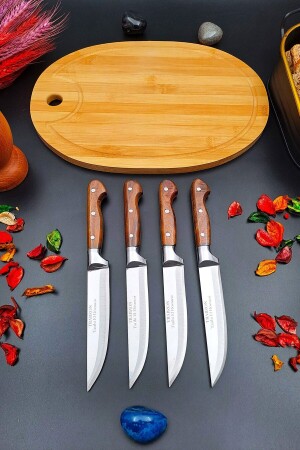 Swencraft 7-teiliges Messer-Mitgift-Set, Salat-Schneidebrett und Sürmene-Lazreis-Küche, Fleisch, Obst, Gemüse, Brot - 6