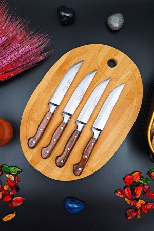 Swencraft 7-teiliges Messer-Mitgift-Set, Salat-Schneidebrett und Sürmene-Lazreis-Küche, Fleisch, Obst, Gemüse, Brot - 8