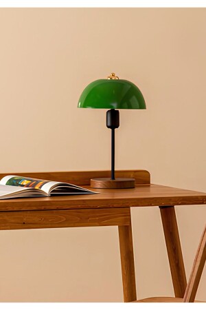 Schweizer dekorative klassische Pilz-Tischlampe / Green Banker AYD-2796 - HOMİNG