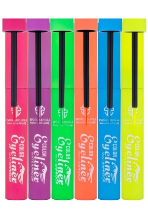 Sword & Shield 6 Renkli Neon Fırçalı Eyeliner - 1