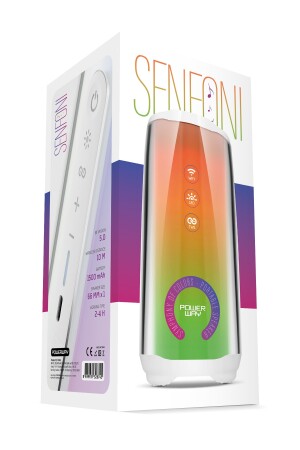 Symphony Tragbarer Bluetooth-Lautsprecher, Klangbombe, hohe Schallleistung, schallempfindliches LED-Licht, SYMPHONY - 5