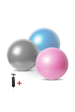 T120 65 Cm Pilates Topu - Denge Yoga Spor Egzersiz Top Jimnastik Fitness Topu - Şişirme Pompası - 2