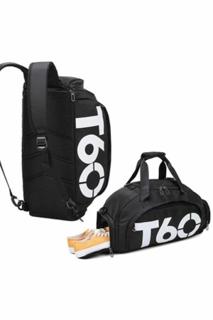 T60 Gym Fitness Sport Sporttasche mit Schultergurt Unisex Sport- und Reisetasche T-60BLACK-BYZ - 4