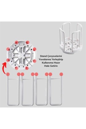 Tabak Bardak Kase Standı Bulaşık Kurutma Tutucu Mutfak Düzenleyici Organizatör - 5