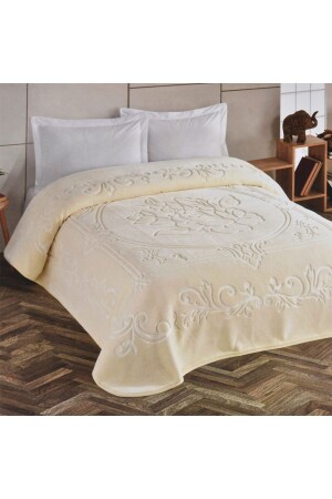 Taç 4 Kg Kalın Kabartmalı Battal Çift Kişilik Battaniye - Kristal