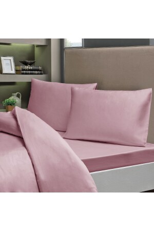 Tac Satin-Bettbezug-Set Basic Einzelbett Dried Rose 60222109 - 3