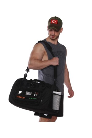Tactical Duffel Bag Silindir Çanta Siyah - 2