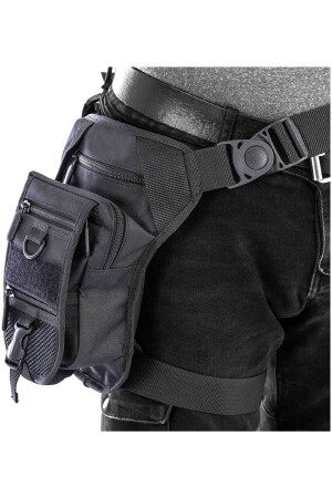 Tactical Siyah Özel Bölmeli Silah Taşıma Bel Ve Bacak Çantası - 4