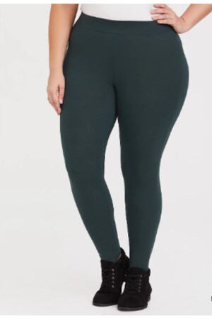 Tagesstrumpfhose mit hoher Taille für Damen in Übergröße, Grün - 1