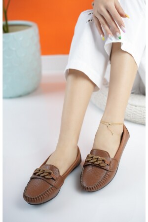 Täglich tragbare Leder-Skin-Out-Ballerinas für Damen mit weicher Sohle und saisonaler Büro-Schuhkette - EDS Shoes