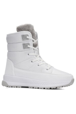 Tägliche Damen-Schneestiefel, pelzig, mit Schnürung und Reißverschluss, bequem, hohe, dicke, gezackte Sohle, Bootie 815 - 1