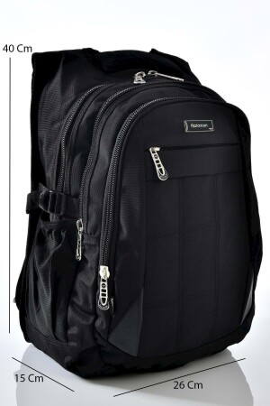 Täglicher Unisex-Rucksack – Schwarz 2227 - 3