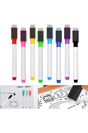 Tahta Kalemi 10 Adet Karışık Renkli Mini Boy - Silgili Ve Mıknatıslı - 1