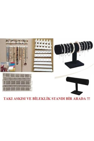 Takı Askısı Kolye Küpe Organizer Askı Bileklik Bilezik Saat Standı Askılık - 2