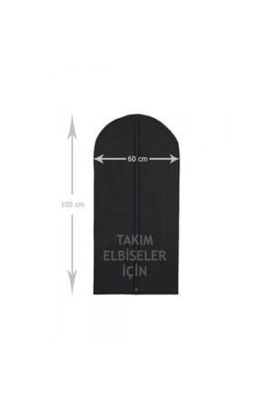 Takım Elbise Kılıfı Gamboç 60x100 Siyah Tela Nonvoven - 2