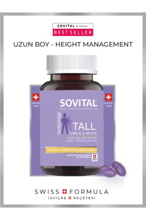 Tall Uzun Boy, Boy Uzamasına Yardımcı 11-21 Yaş, 60 Adet Softgel 3036 - 1