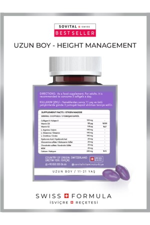 Tall Uzun Boy- Boy Uzamasına Yardımcı 11-21 Yaş- 60 Adet Softgel - 4