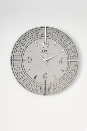 Tangled Lines Anthrazit & Silber Türkische Ziffer 50x50cm Silent Wall Clock dyTR50x50 - 4