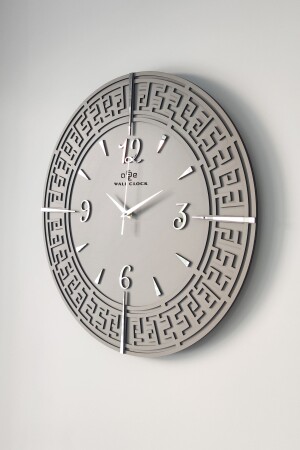 Tangled Lines Anthrazit & Silber Türkische Ziffer 50x50cm Silent Wall Clock dyTR50x50 - 5