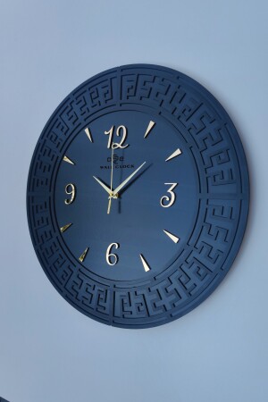 Tangled Lines Black & Gold Turkish Number 50x50cm Silent Wall Clock dyTR50x50 - 4