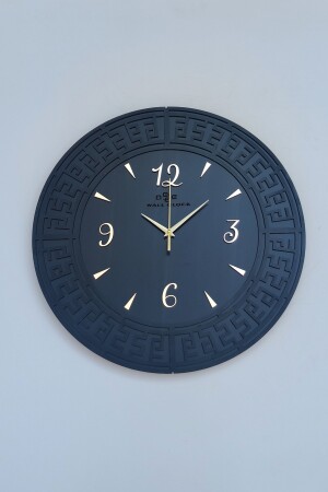 Tangled Lines Black & Gold Turkish Number 50x50cm Silent Wall Clock dyTR50x50 - 5