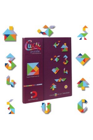 Tangram Zeka Oyunu,ahşap Ve Mıknatıslı Tangram,tangram Zeka Geliştirici Oyun TNGRM02 - 6