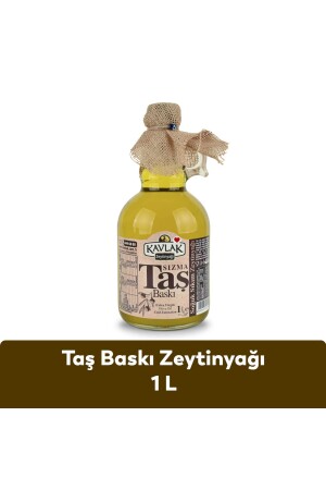 Taş Baskı Soğuk Sıkım Zeytinyağı 1 Lt Gallone Cam Şişe - 2