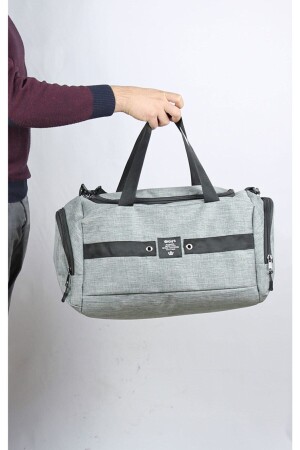 Taschen Graue große Sport- und Reisetasche mit Schultergurt aus wasserdichtem Stoff woyssporcugri - 3