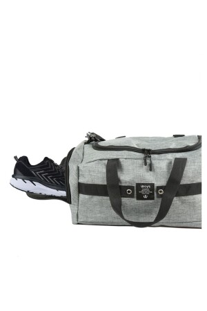 Taschen Graue große Sport- und Reisetasche mit Schultergurt aus wasserdichtem Stoff woyssporcugri - 7