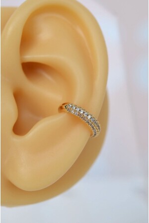 Taşlı Sıkıştırmalı Kıkırdak Küpe Earcuff - 2