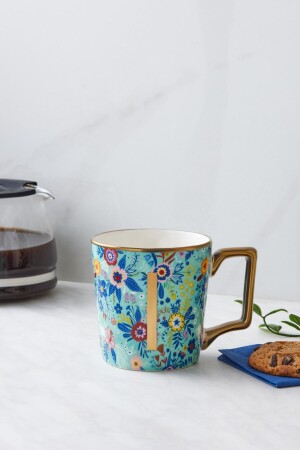 Tasse „Blume I“ mit Buchstaben, 350 ml, 153. 03. 06. 6922 - 1