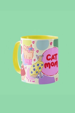 Tasse „CAT MOM“ aus der Hello Melody Tassenserie – Original gestaltete Digitaldruck-Tasse 9. 5x8cm - 3