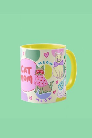 Tasse „CAT MOM“ aus der Hello Melody Tassenserie – Original gestaltete Digitaldruck-Tasse 9. 5x8cm - 4