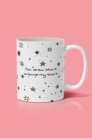 Tasse mit Aufdruck „You Drew Stars Around My Scars“. - 1