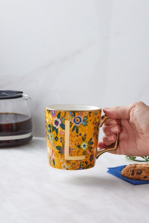 Tasse mit Blumen-L-Buchstaben, 350 ml, 153. 03. 06. 6925 - 4