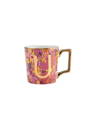 Tasse mit Blumen-U-Buchstaben, 350 ml, 153. 03. 06. 6933 - 4