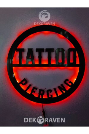Tatto & Piercing Led Işıklı Tablo-iç Mekan Tabela tattoo - 2