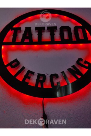 Tatto & Piercing LED-Leuchttisch – Schild-Tattoo für den Innenbereich - 6