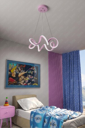 Tayna Pembe Moderner weißer LED-Kronleuchter, Kronleuchter für junges Kinderzimmer, SC7789 - 2