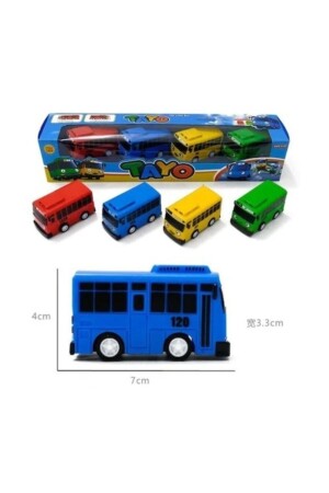 Tayo Otobüs 4 Lü Çek Bırak Set 5345345 - 1