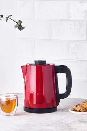 Tea Break Kırmızı Inox Çelik Su Isıtıcı & Çay Makinesi - 2