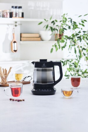 Tea Lover 3-in-1 sprechende Teemaschine aus farbigem Glas, Graphit - 3